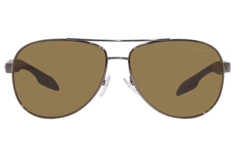 prada linea rossa sunglasses ps53ps 5av-5y1 62 gunmetal brown polarized|Prada Linea Rossa SPS53P – Fashion Eyewear US.